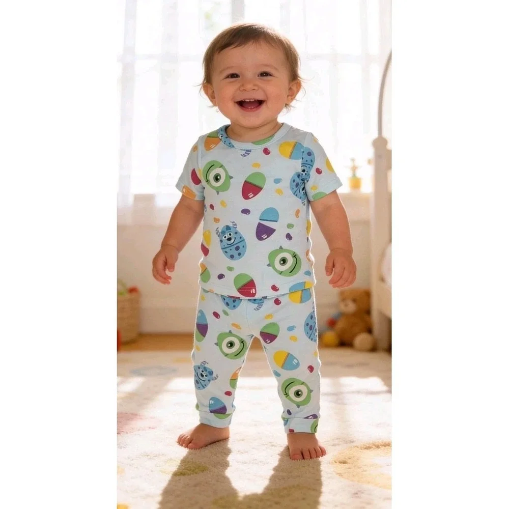Disney Pixar Monsters Inc‎ Toddler Easter Jelly Bean Pajama Set 18M NWT
